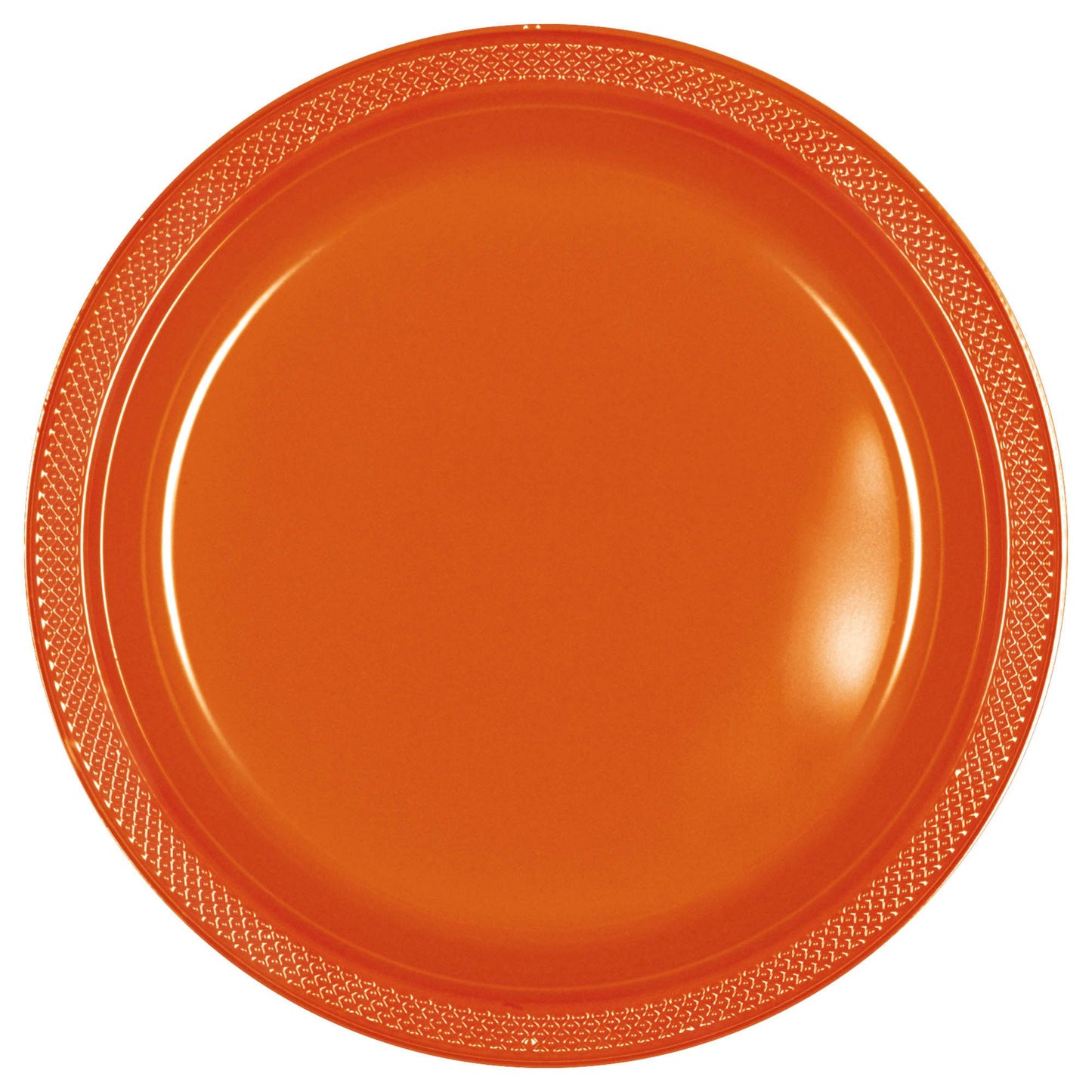 10In Plastic Plates-Orange Peel