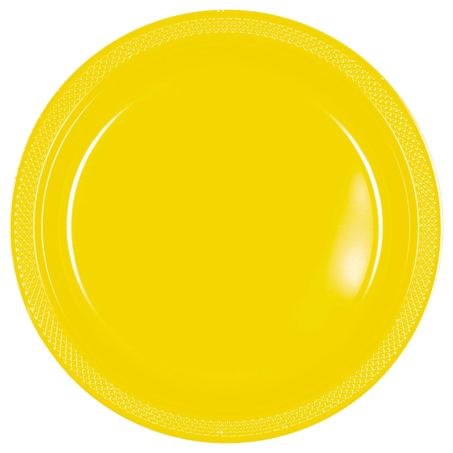 10In Plastic Plates-Yellow Sunshine