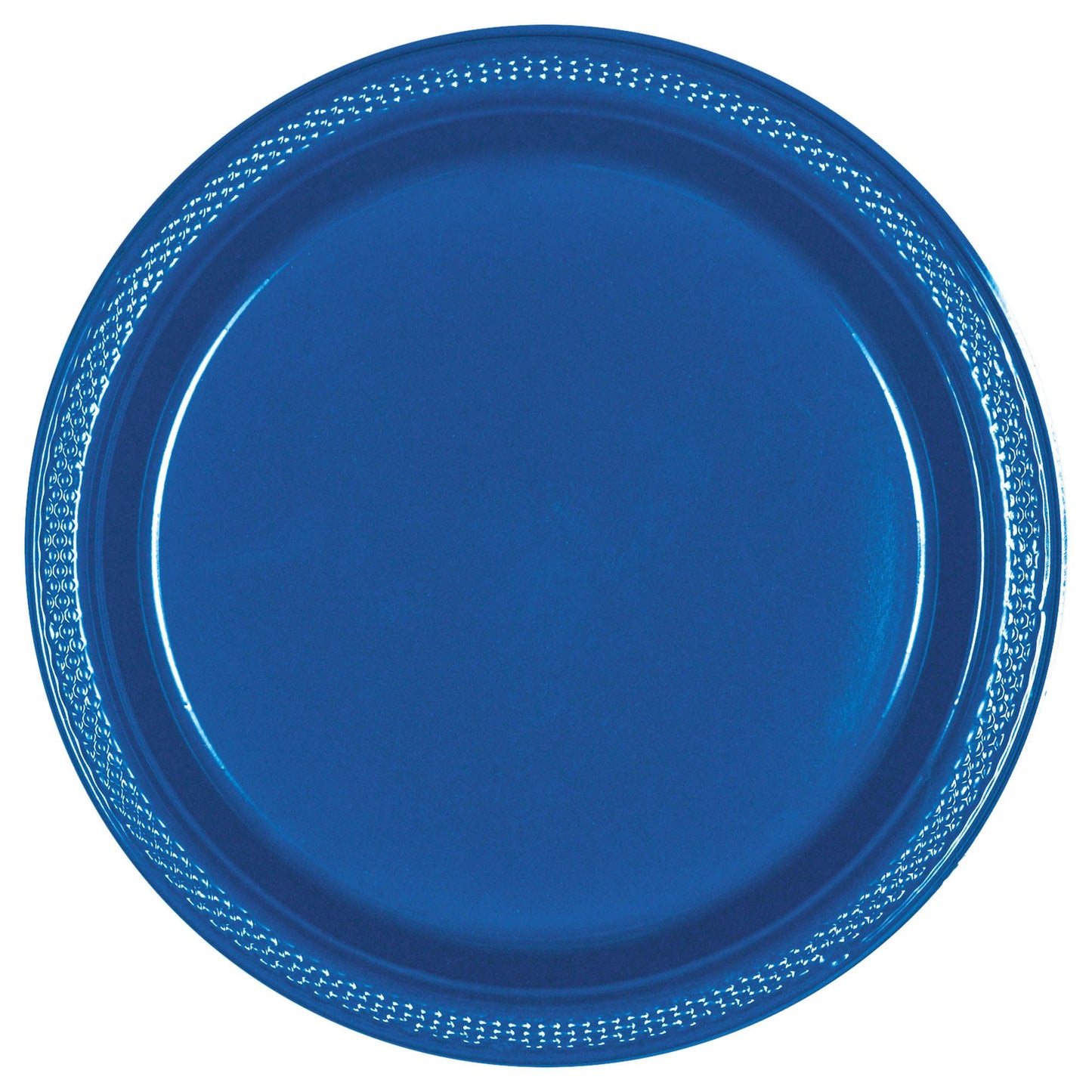 10In Plastic Plates-Royal Blue