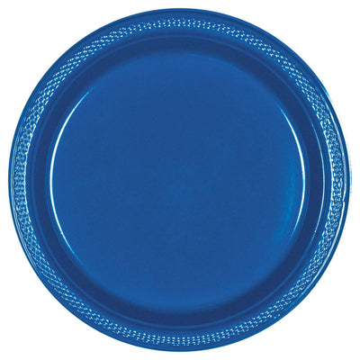 10In Plastic Plates-Royal Blue