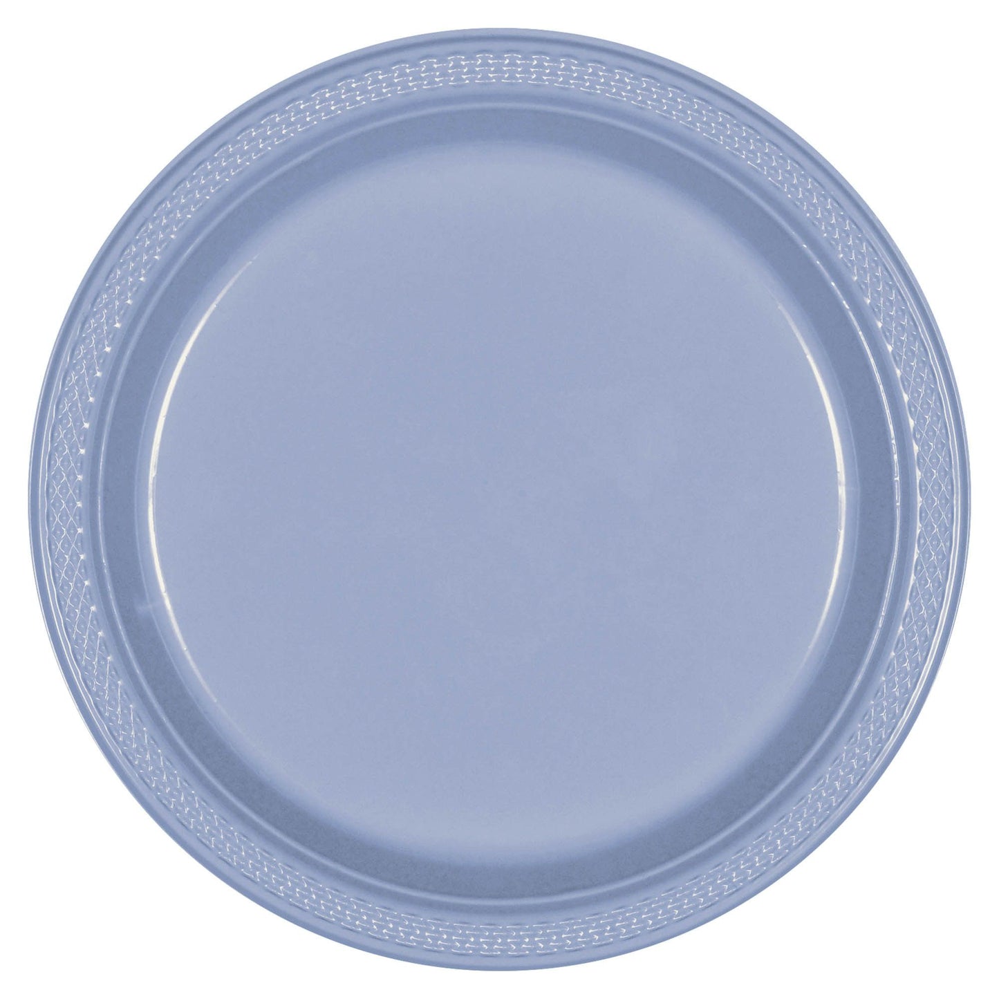 10In Plastic Plates-Pastel Blue