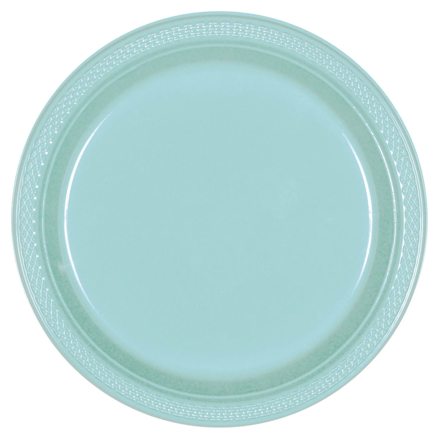 10In Plastic Plates - Robins Egg