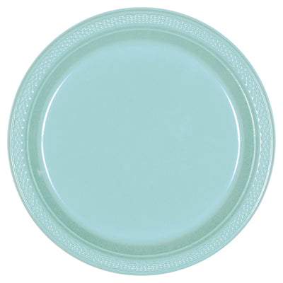 10In Plastic Plates - Robins Egg