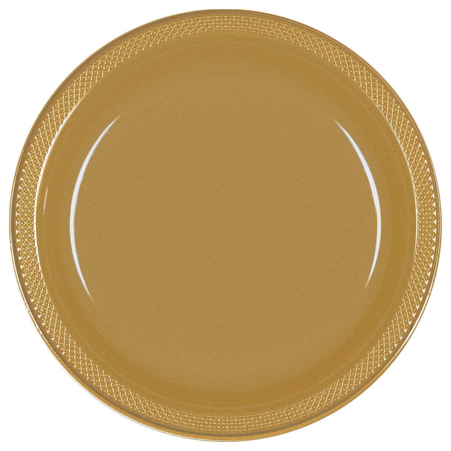 10In Plastic Plates-Gold Sparkle