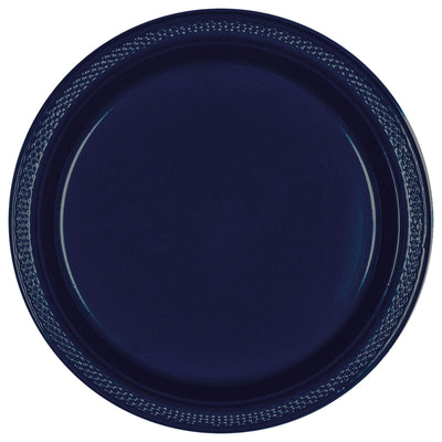 10In Plastic Plates - True Navy