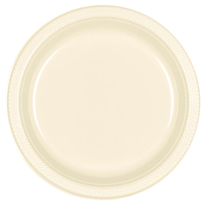 10In Plastic Plates- Vanilla Cream