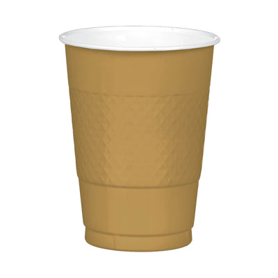 16 Oz Plastic Cups - Gold