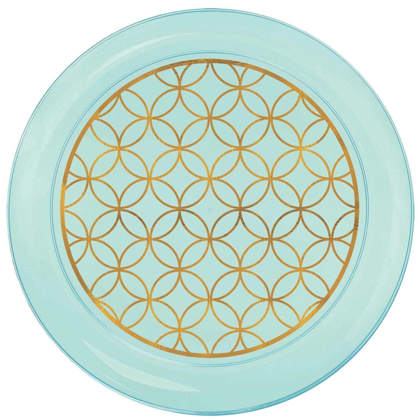 Robin'S - Egg Blue Bpp 9In Printed Plastic Plate/Disc