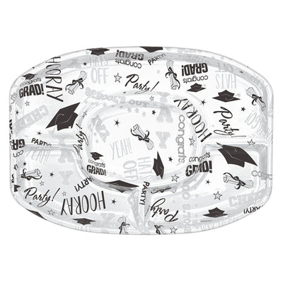 White Grad Platter 4 Compartments