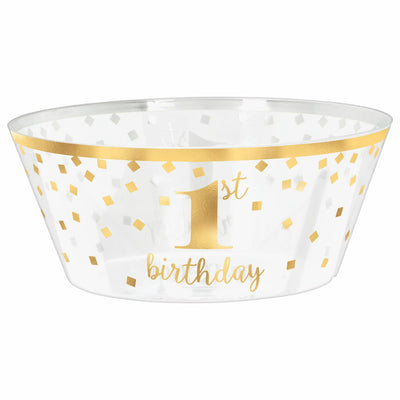 1St Birthday Large Plastic Serving Bowl
