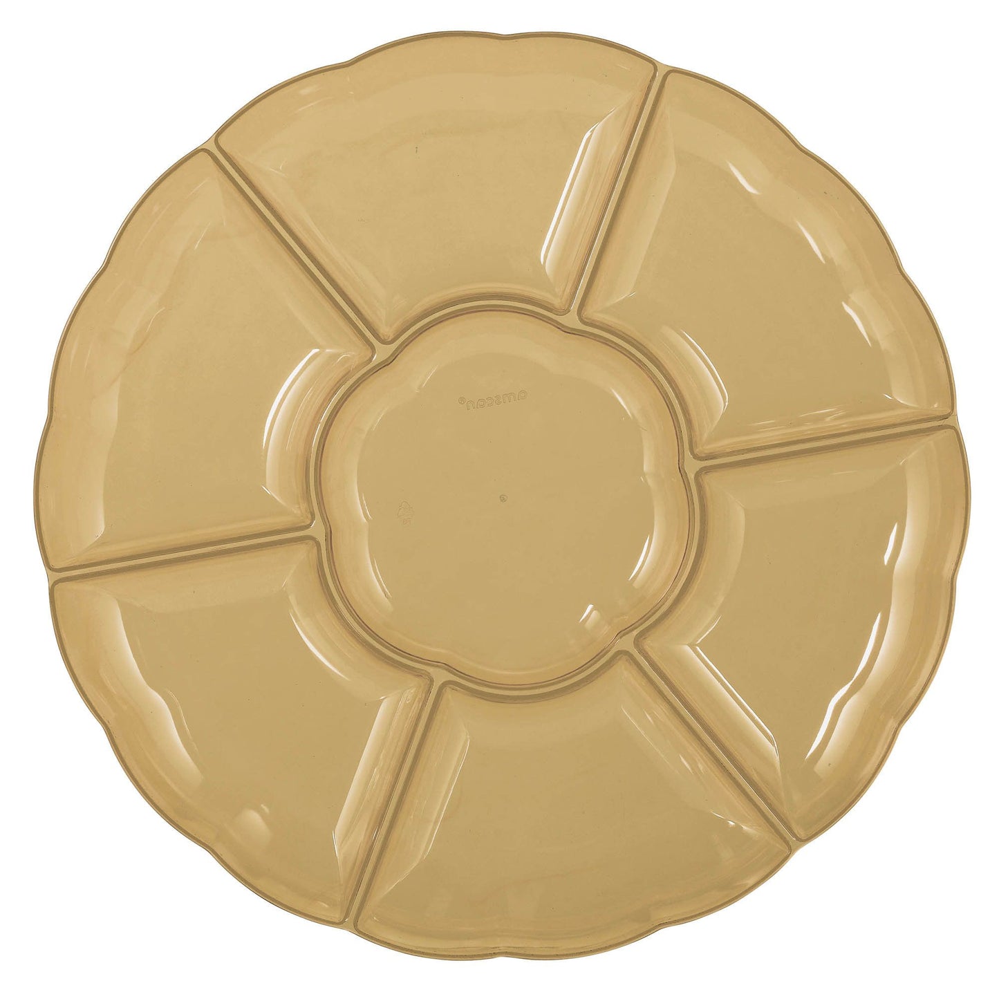 16" Compartment Chip & Dip Tray - Gold