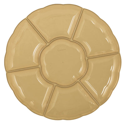 16" Compartment Chip & Dip Tray - Gold