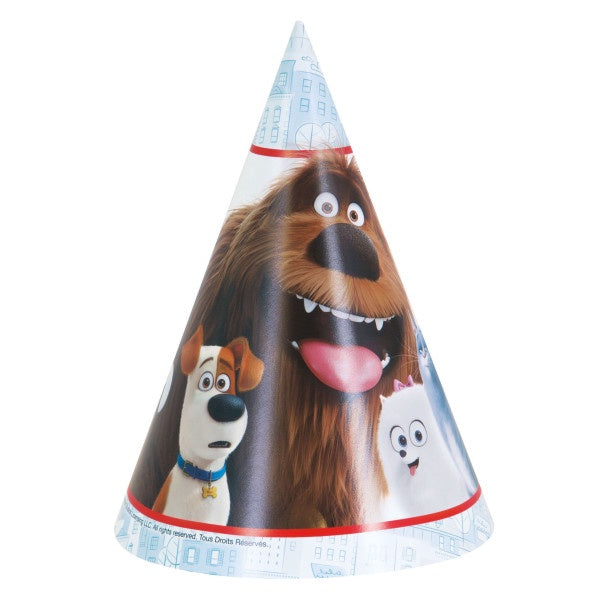 Secret Life Of Pets Party Hats, 8Ct