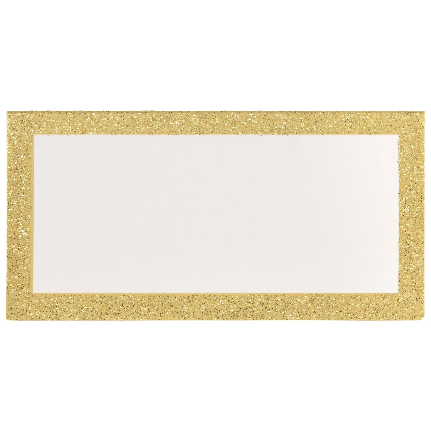 Place Card Gold Glitter Border