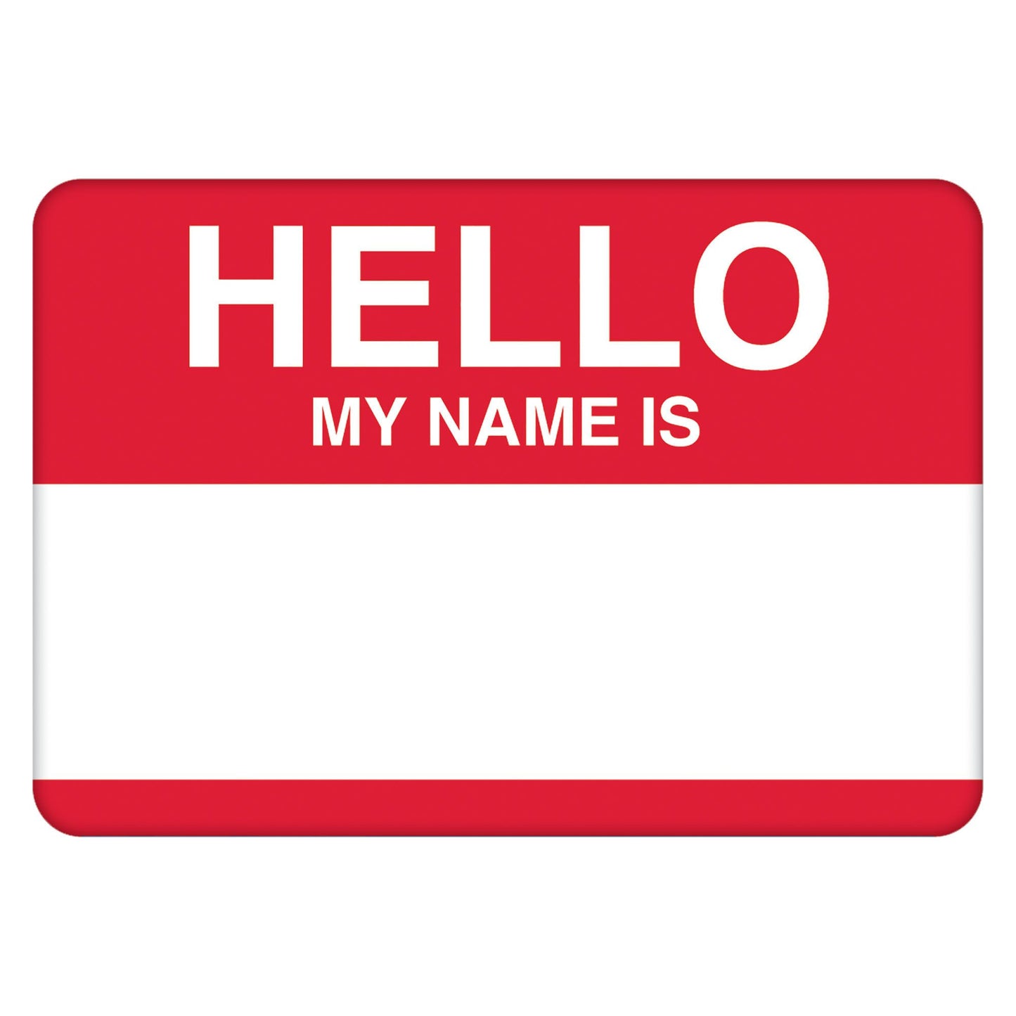 Name Tag Red - Hello My Name Is