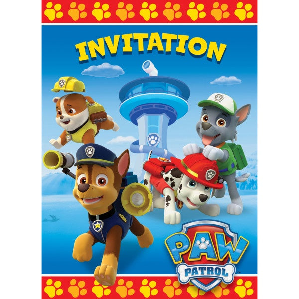 Paw Patrol Invites, 8Ct
