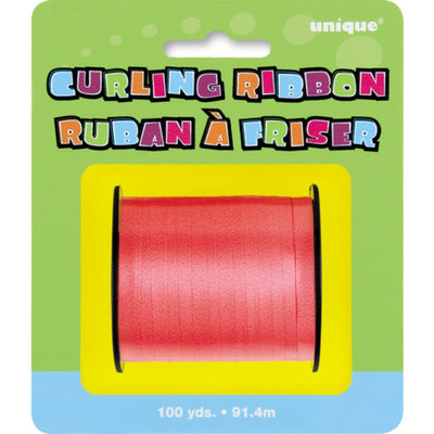 100YRDS CURLING RIBBON-RED