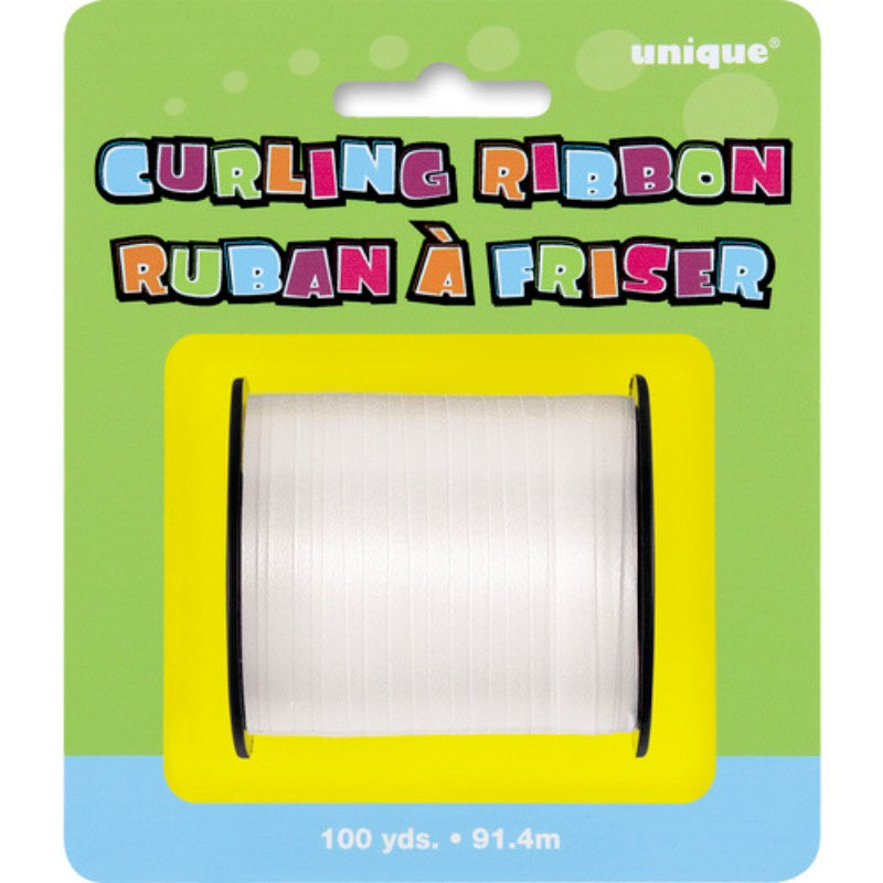 100YRDS CURLING RIBBON-WHITE