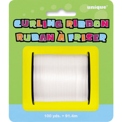100YRDS CURLING RIBBON-WHITE