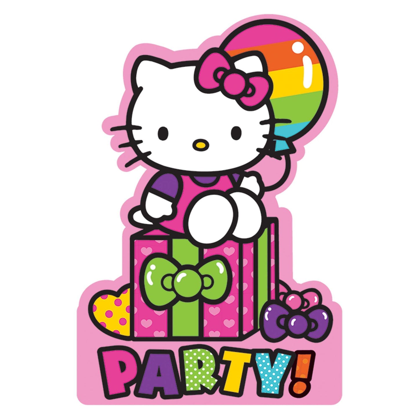 Hello Kitty Rainbow Postcard Invitation!
