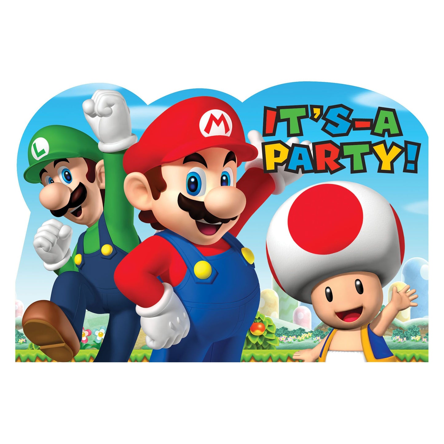 Super Mario Brothers Postcard Invitations