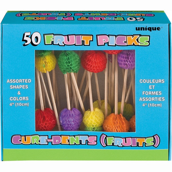 4" Fruit Picks Box, 50Ct