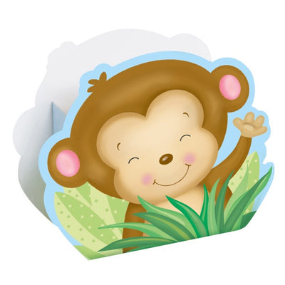 Boy Monkey Baby Shower Favor Boxes, 8Ct