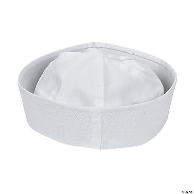 Diy White Cotton Sailor Hats - 12 Pcs