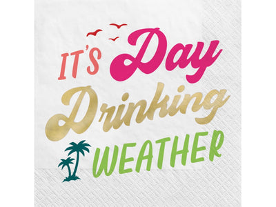 Day Drinking Weather Beverage Napkins, 5" X 5", 16/Pk