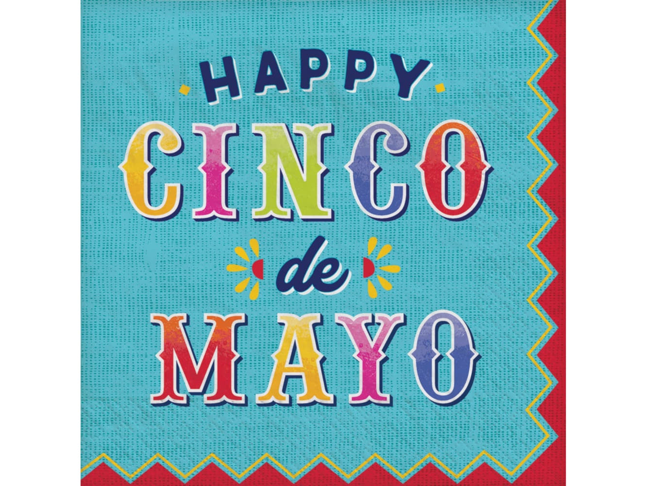Cinco De Mayo Beverage Napkins, 5" X 5", 16Ct