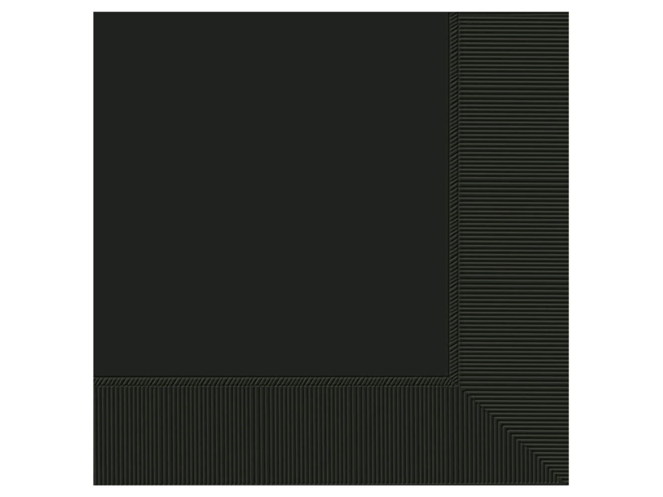 3-Ply Beverage Napkins 20Ct-Jet Black