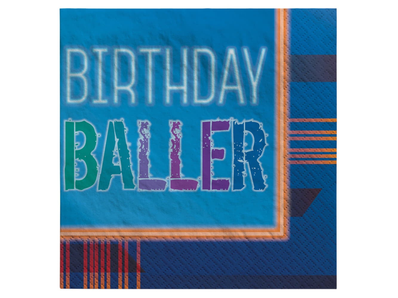 Birthday Baller Beverage Napkins, 5" X 5"