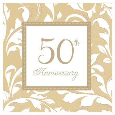 50Th Anniversary Bev. Napkins