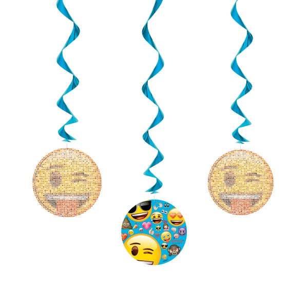 Emoji Hanging Swirl Decorations/Disc