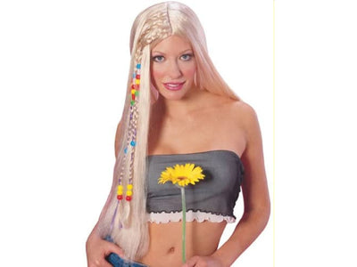 Long Hair Wig-Blond With Beads