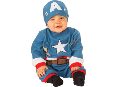 Marvel Captain America Infant Romper-Newborn(0-6)