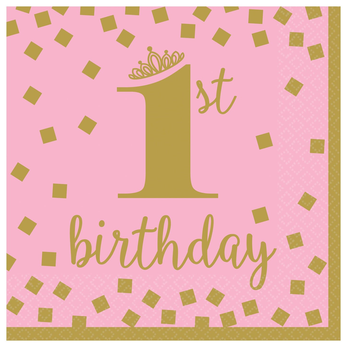 1St Birthday Girl Luncheon Napkins