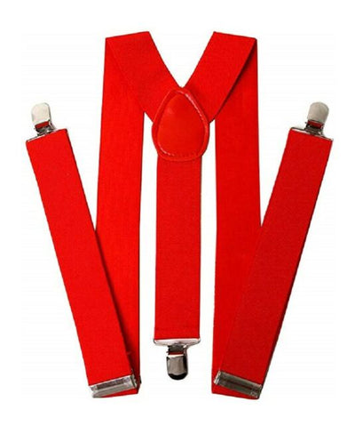 Unisex Adult Costume Suspenders-Red