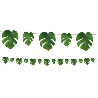Tropical Palm Leaves Fabric Streamer