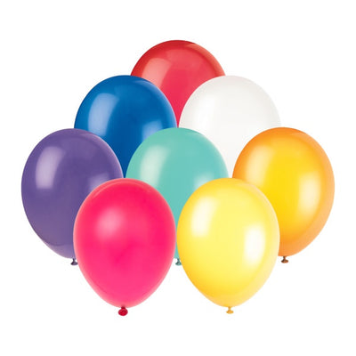 12" Assorted Latex Balloons - 72Pk
