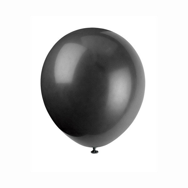 12" Latex Balloons, 72Ct - Jet Black