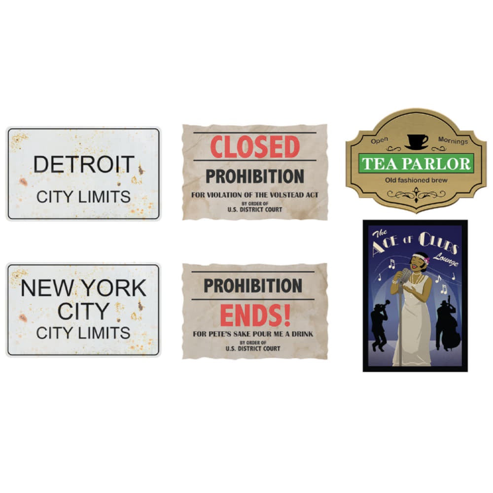 Prohibition Cutouts - 6Pcs