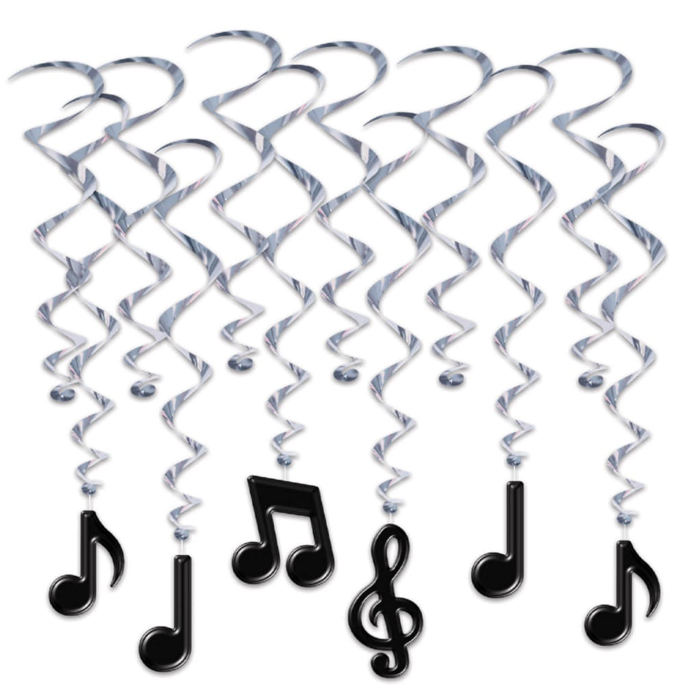Musical Note Whirls - 12Pk