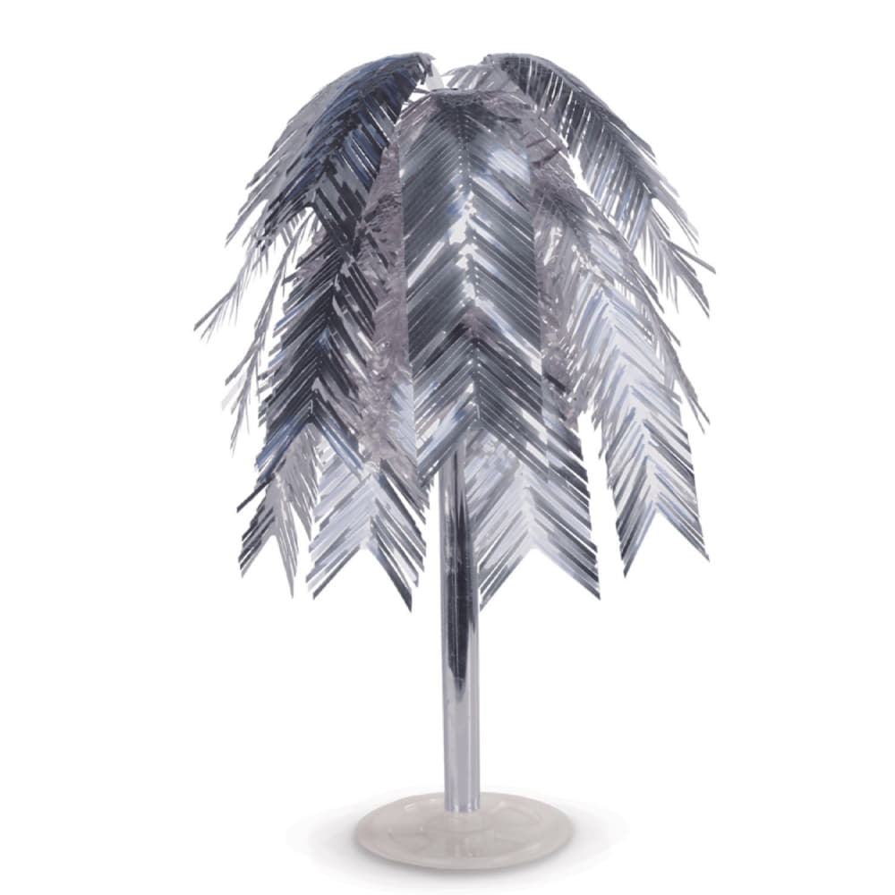 Metallic Feather Centerpiece - Silver