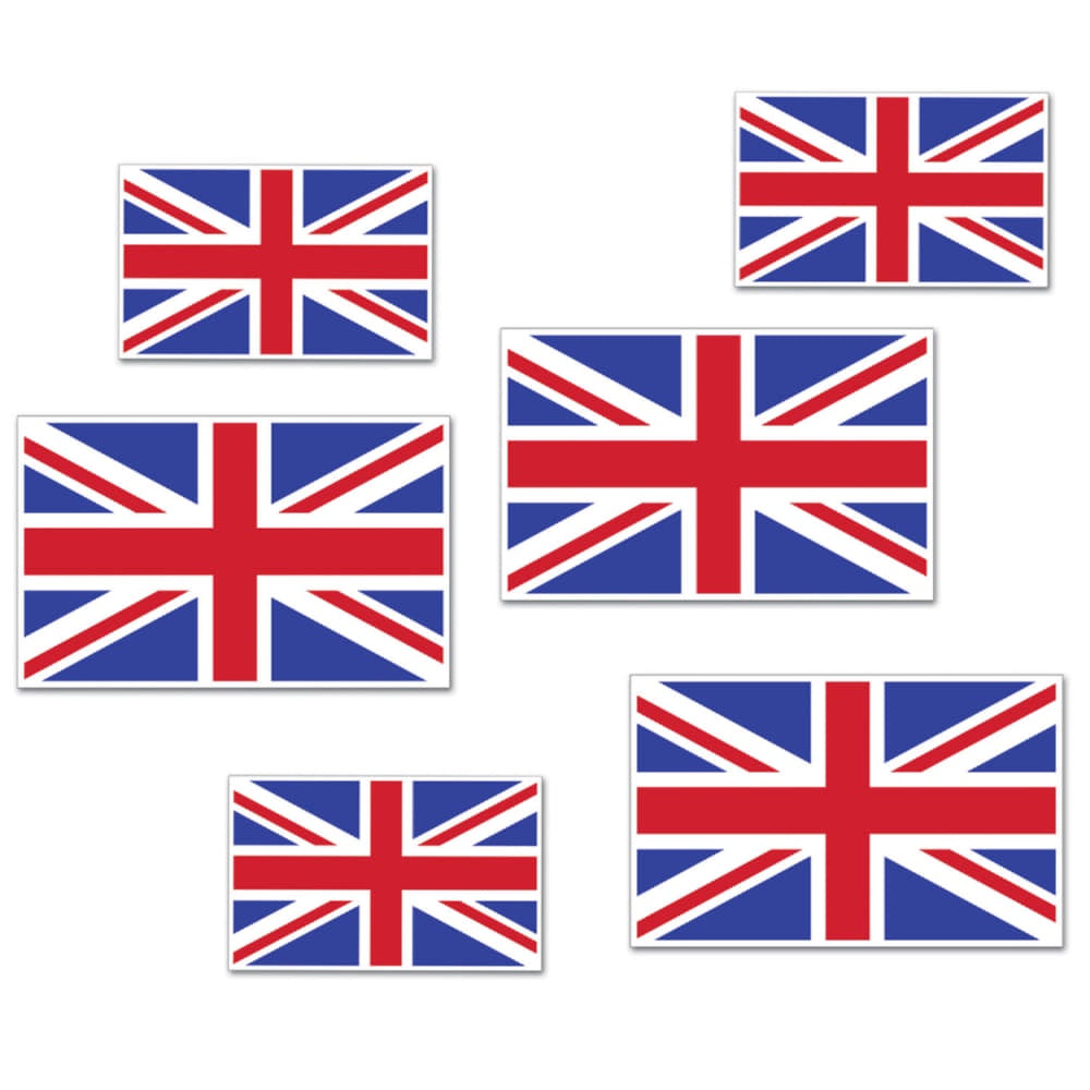 British Flag Cutouts - 6Pcs