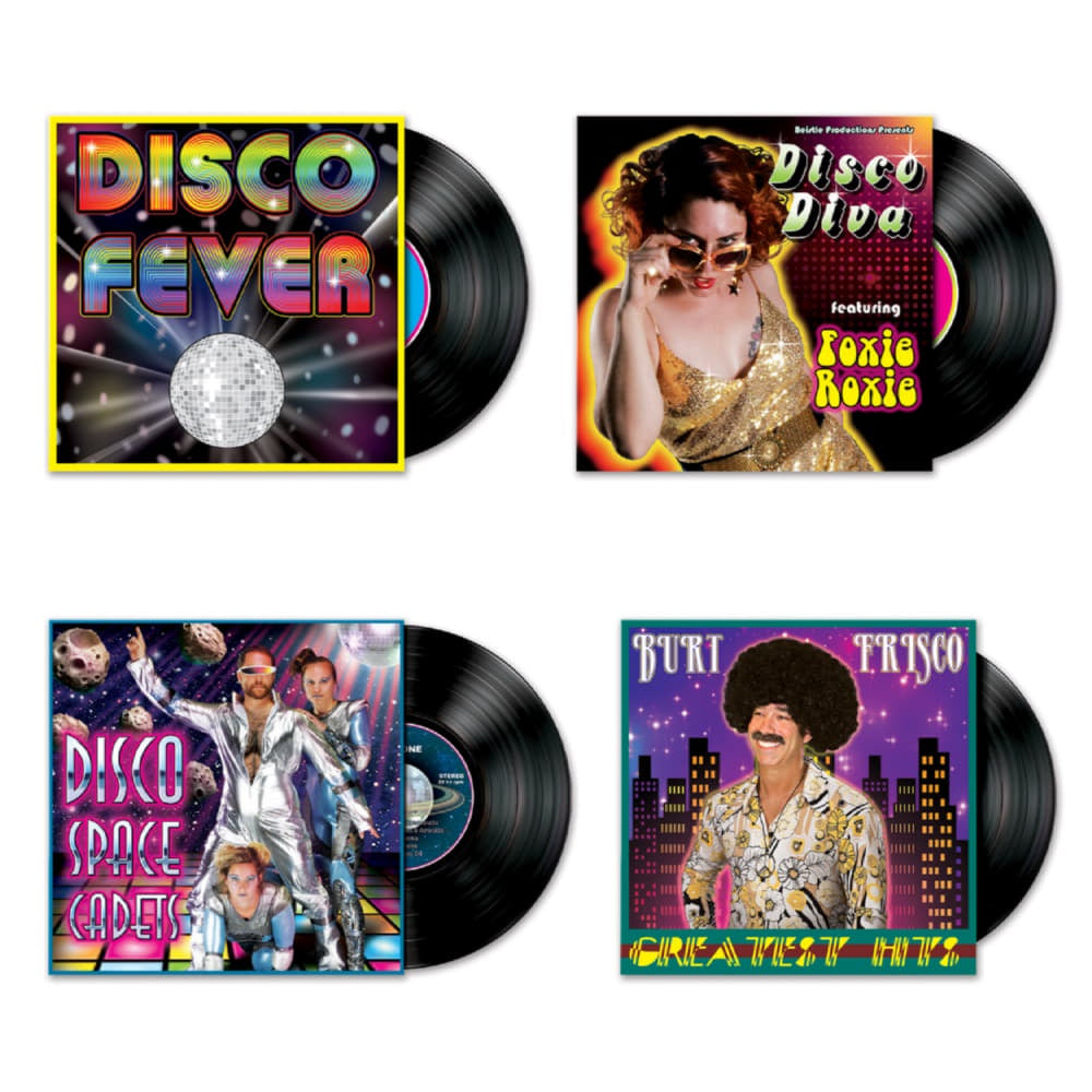 Disco Album Cutouts - 4Pcs