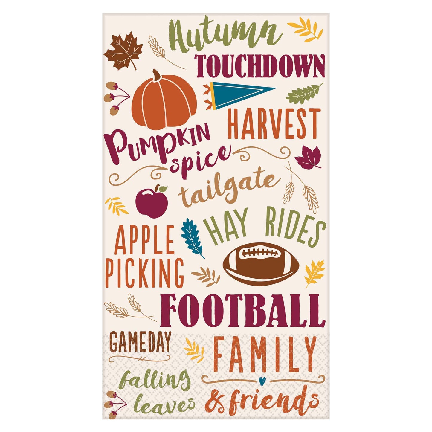 Fall Words Guest Towel