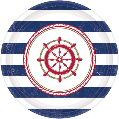 Anchors Aweigh 7In Round Plates