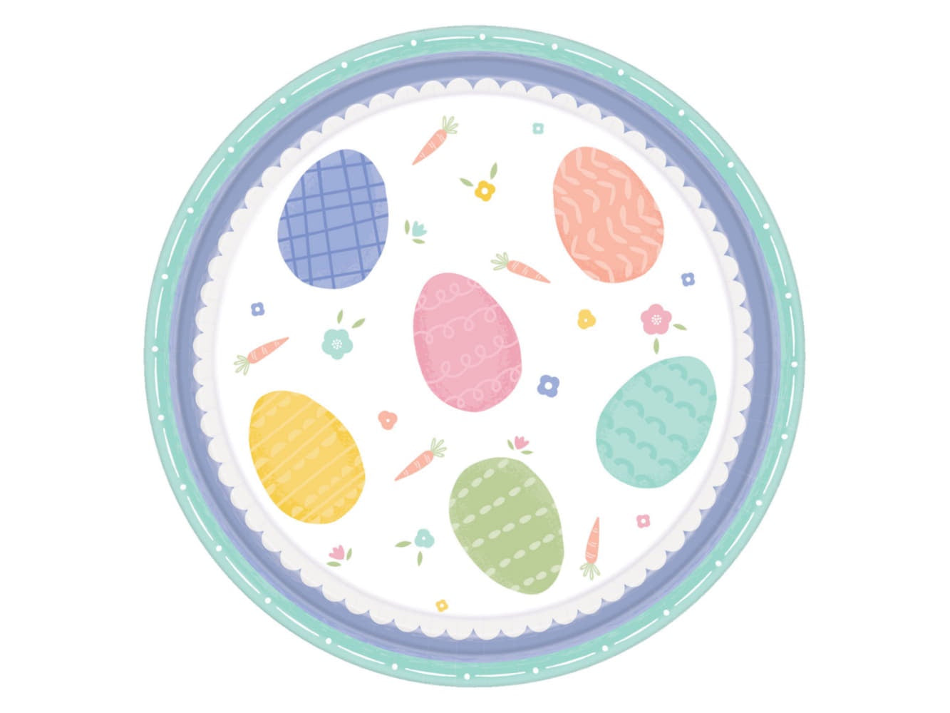 Pretty Pastel Easter 7In Plates, 8Ct