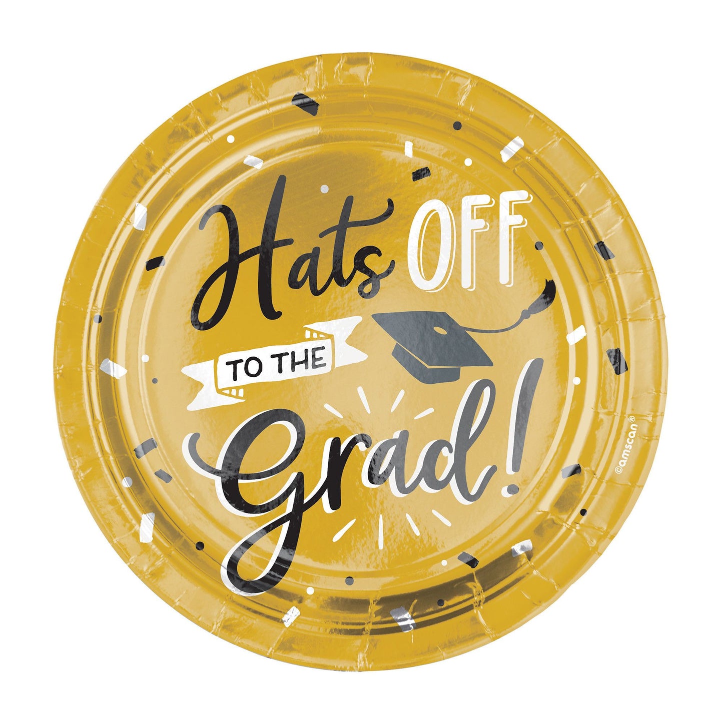 Grad Hats Off 7In Plates